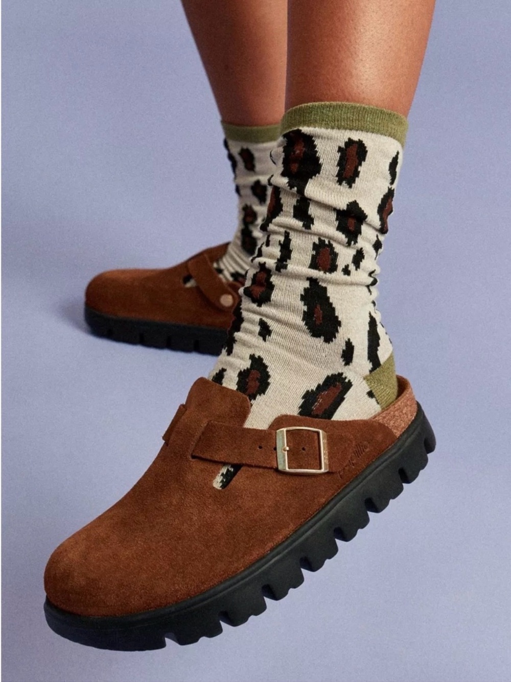 Birkenstock Boston Chunky Clogs by Papillo in Dark Tea/Black Size 41 US 10 NWT